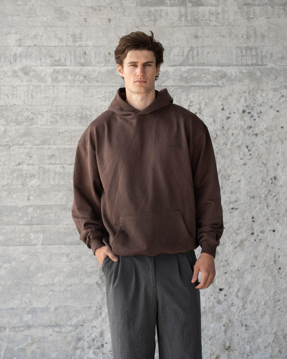 Unmarked Hoodie Tone-On-Tone Brown